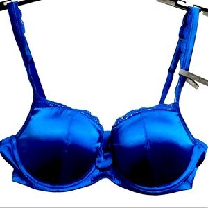 NWT Aerie Holly Blue Satin Push Up Bra